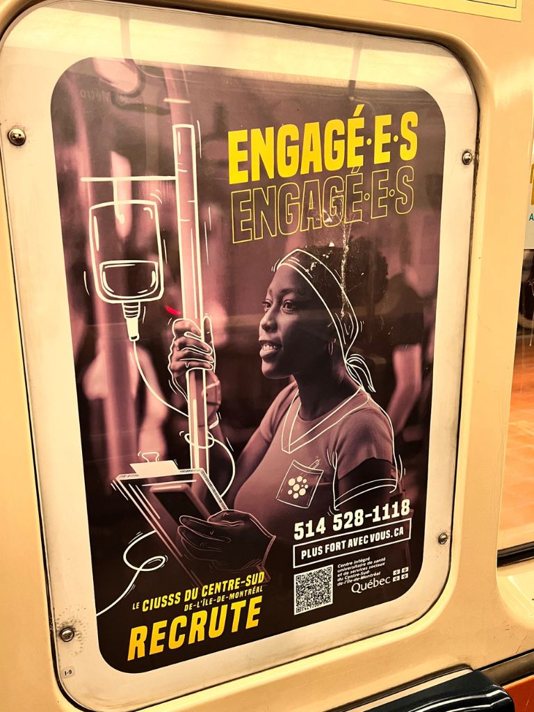 Dans le métro! Photo : Marylène Sarrazin