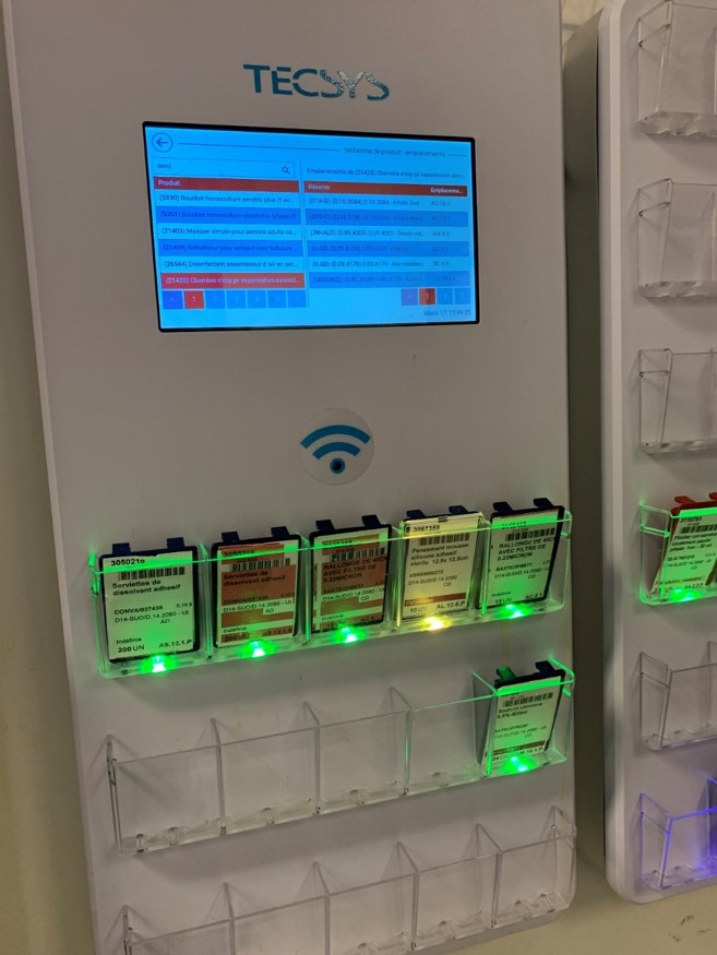 CHUM - Étiquettes d’identification à émission radio (RFID) qui envoient des données pour le réapprovisionnement et la gestion de l’utilité propre.