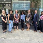 Visite au CLSC Ste-Catherine.
Sur la photo : Mélissa Nault, Sophie Sanfaçon, Caroline Tourigny, Mirda Dorelien, Marie-Eve Brunelle, Vincent Lehouillier, Valérie Alix