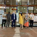 En visite au Centre d'inventaire de la DAL : Omar Nahil, Zouhair Hafdi, Nabil Badirou, Vincent Lehouillier, Élizabeth Gour, Anik Laroche, David Blouin-Boulet et Gabriel Dersley Dormevil